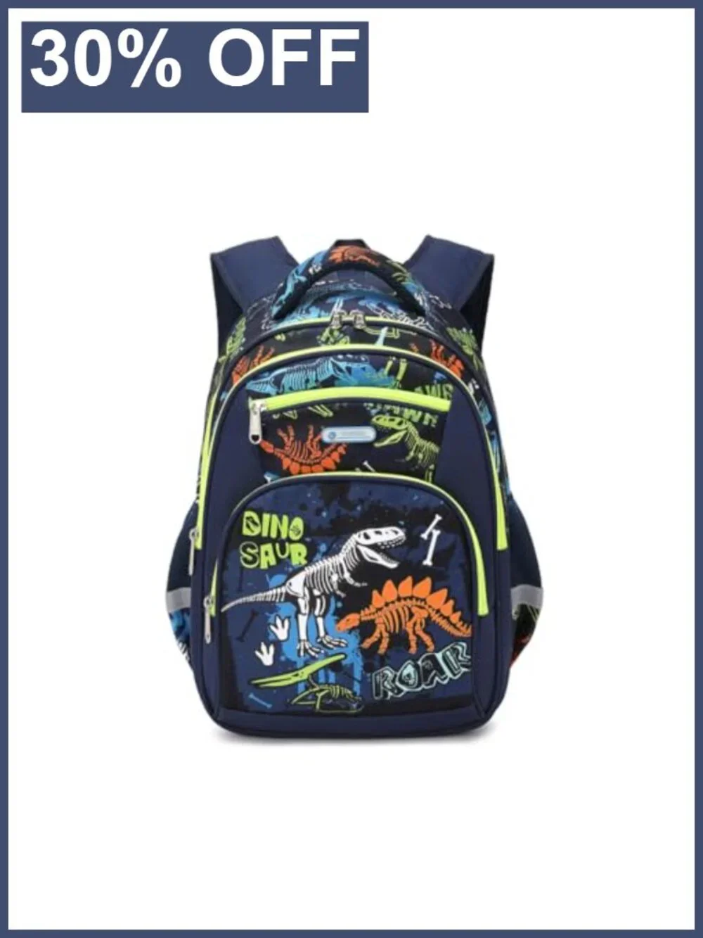 Kids Dinosaur Backpack for Boys Elementary School 16 Inch Glow in The Dark